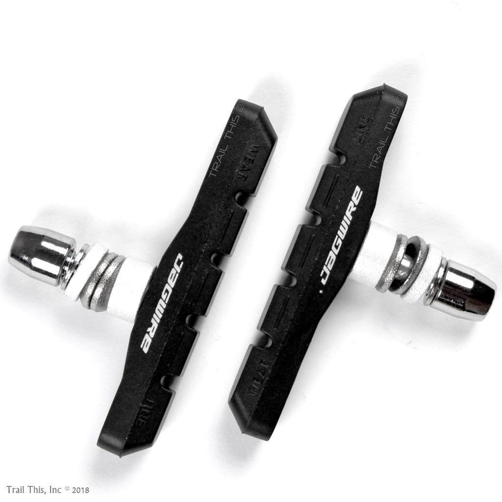 Jagwire MTB Bike Sport Linear Pull V-Type Brake Shoes Rim Pads Threaded BULK