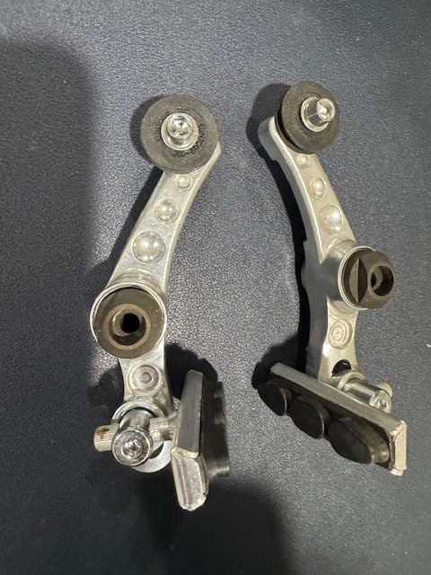 Vintage Suntour Roller Cam Brake Calipers Set 80s MTB BMX Silver Rollercam XC