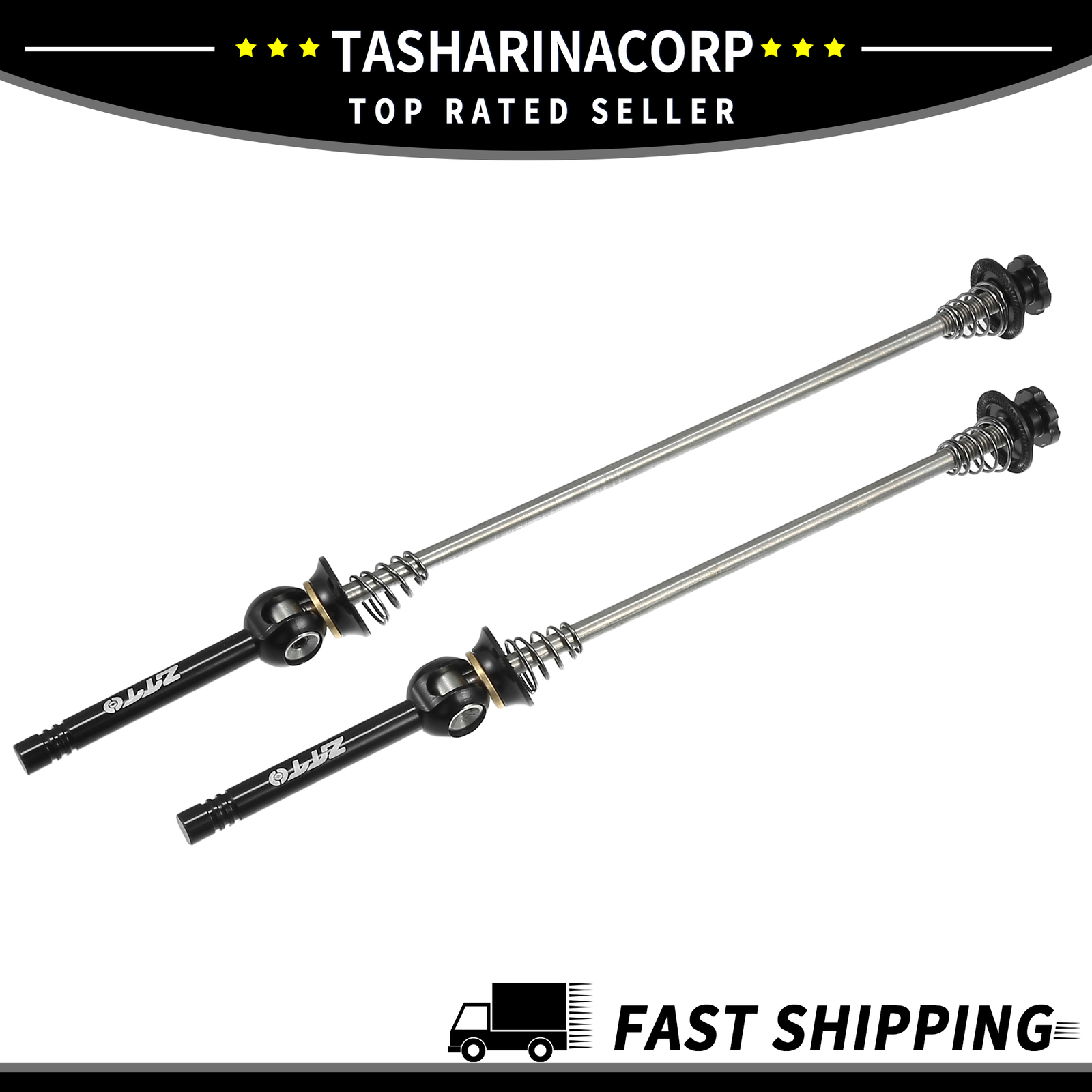 Universal Piece of 2 Quick Release Axles Skewers Lever 140mm 5.51″ 180mm 7.09″