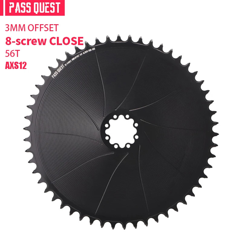 Round Narrow Wide Chainring 3mm Offest Direct Mount Crank Gravel Bike AXS 40-56T