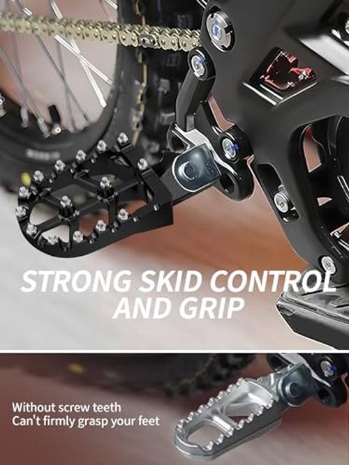 Dirt Bike Foot Pegs,7075 Aluminum CNC Pedals Rests for Surron Light Bee black