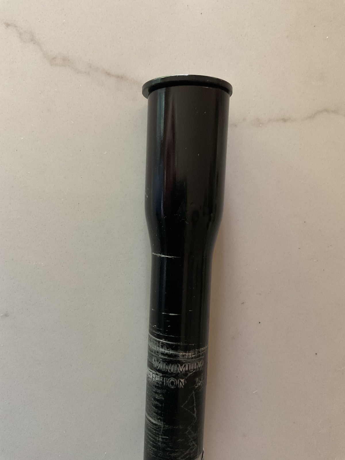 Threadless Stem Adapter 28.6mm/22.2mm Black Unbranded