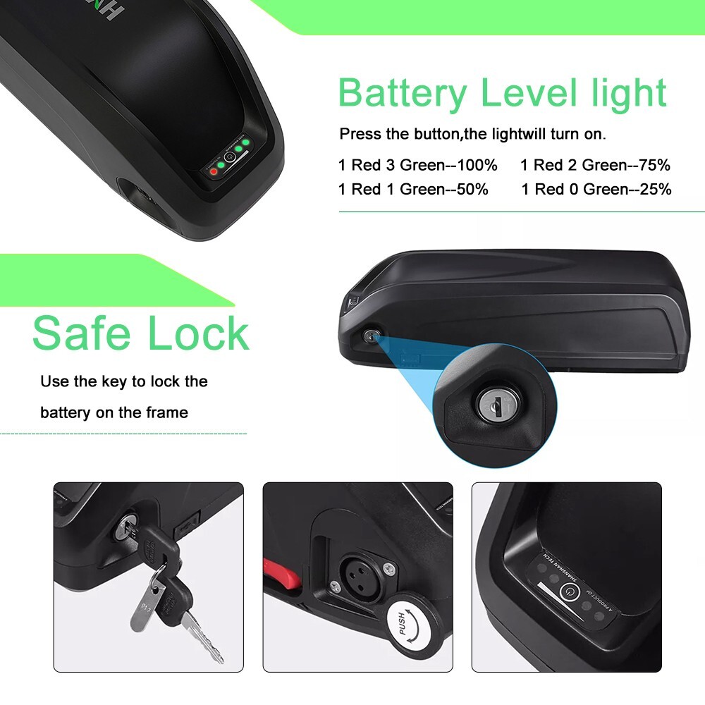 48V 13ah eBike Battery Downtube Electric Bike E Bike Hailong 850w 1000W motor