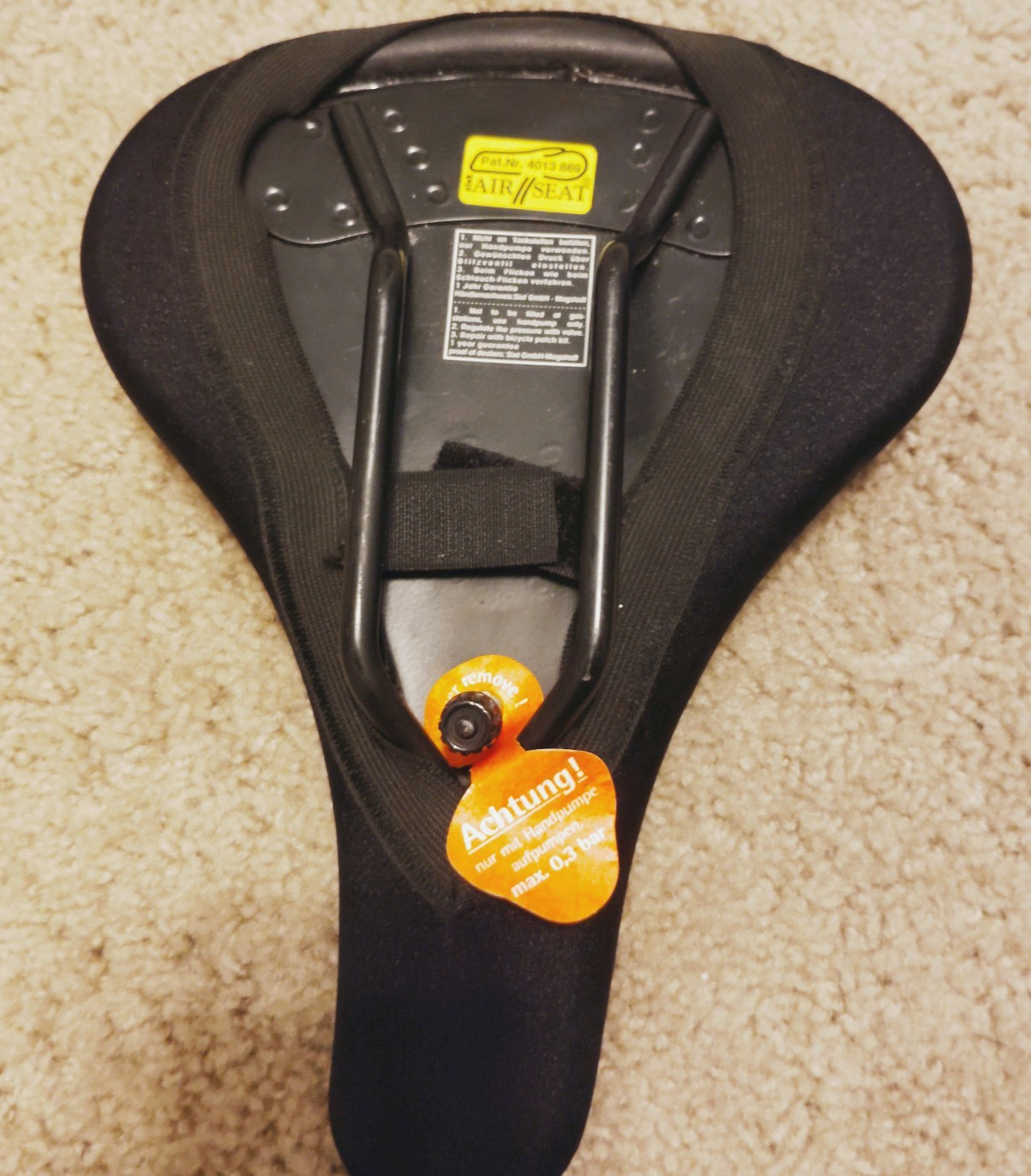 NEW Air Pump Bike Seat- Ultra Comfort Saddle With Adjustable Firmness Using Air