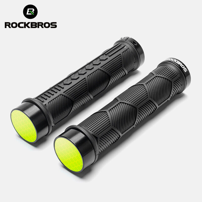 ROCKBROS Bike Grips Bike Handle Grips Double Lock-on High Gloss Reflector 22mm