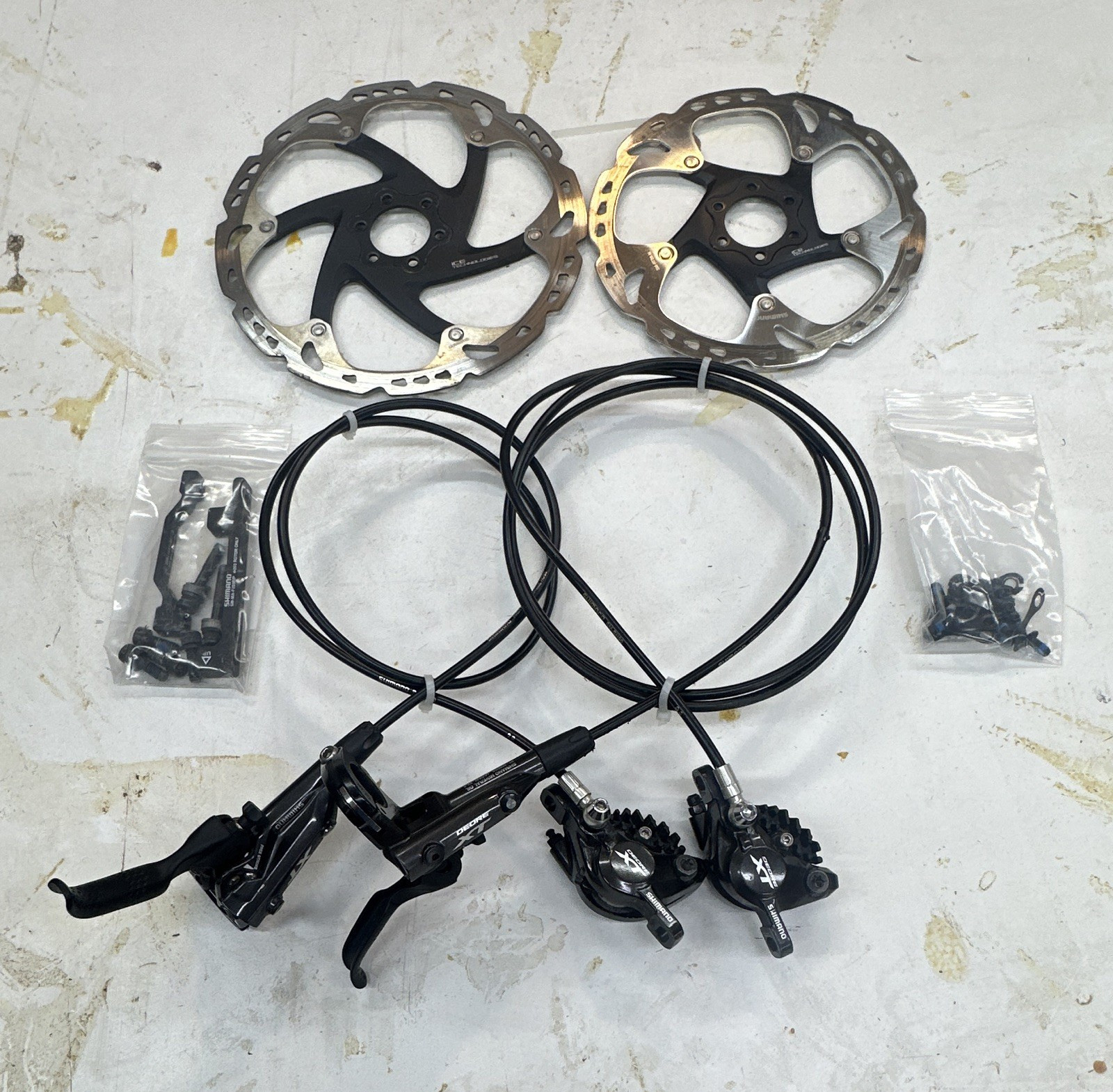 Shimano Deore XT M8000 Hydraulic Disc Brake Set Front/Rear w 203/180 Rotors
