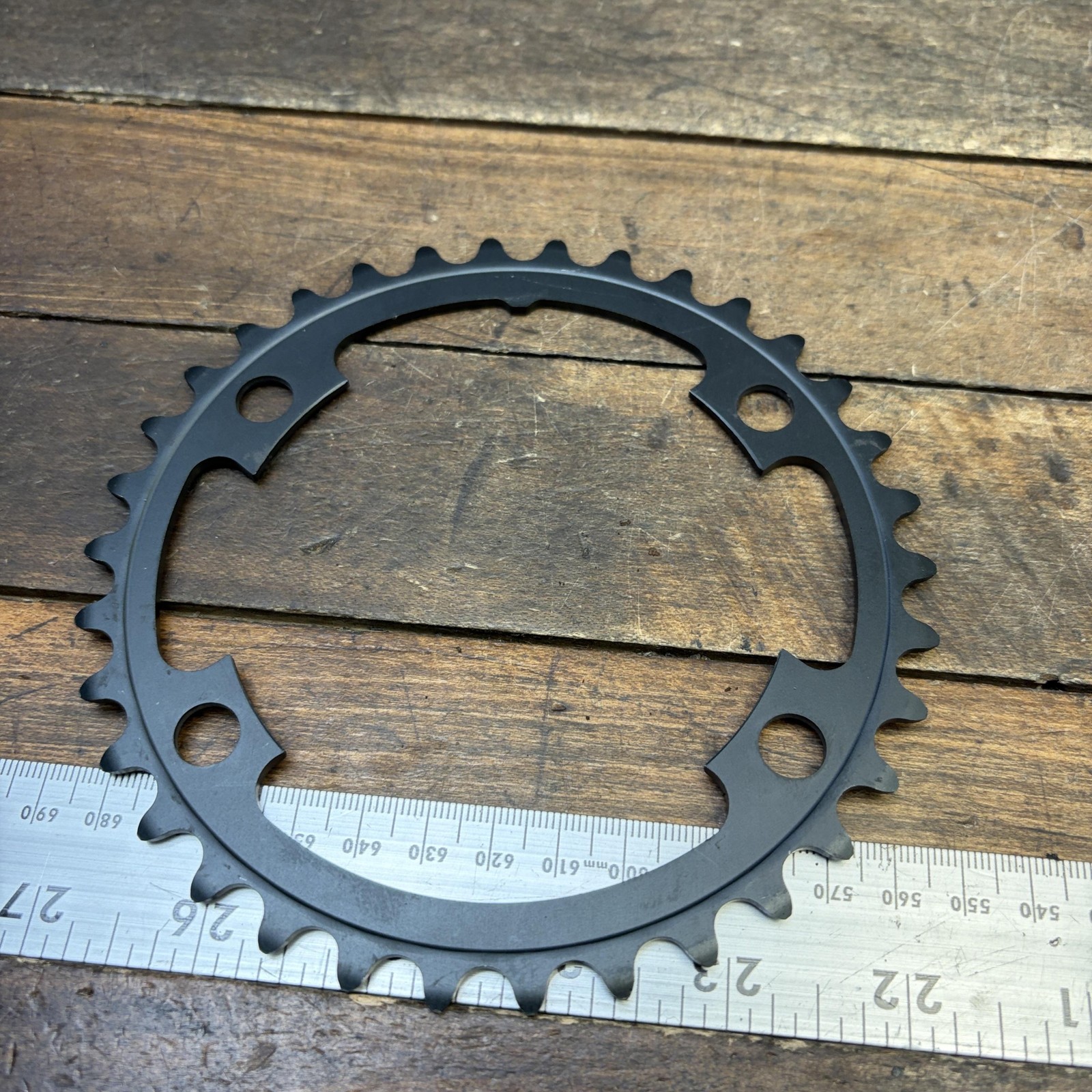 Shimano 34T Chainring 110 BCD 4-Arm Asymmetric Black Road Bike 11 Speed 34 Tooth