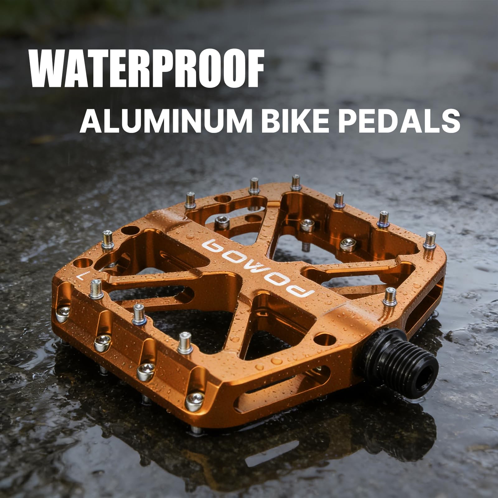 BOWOD Orange MTB Flat Bike Pedals