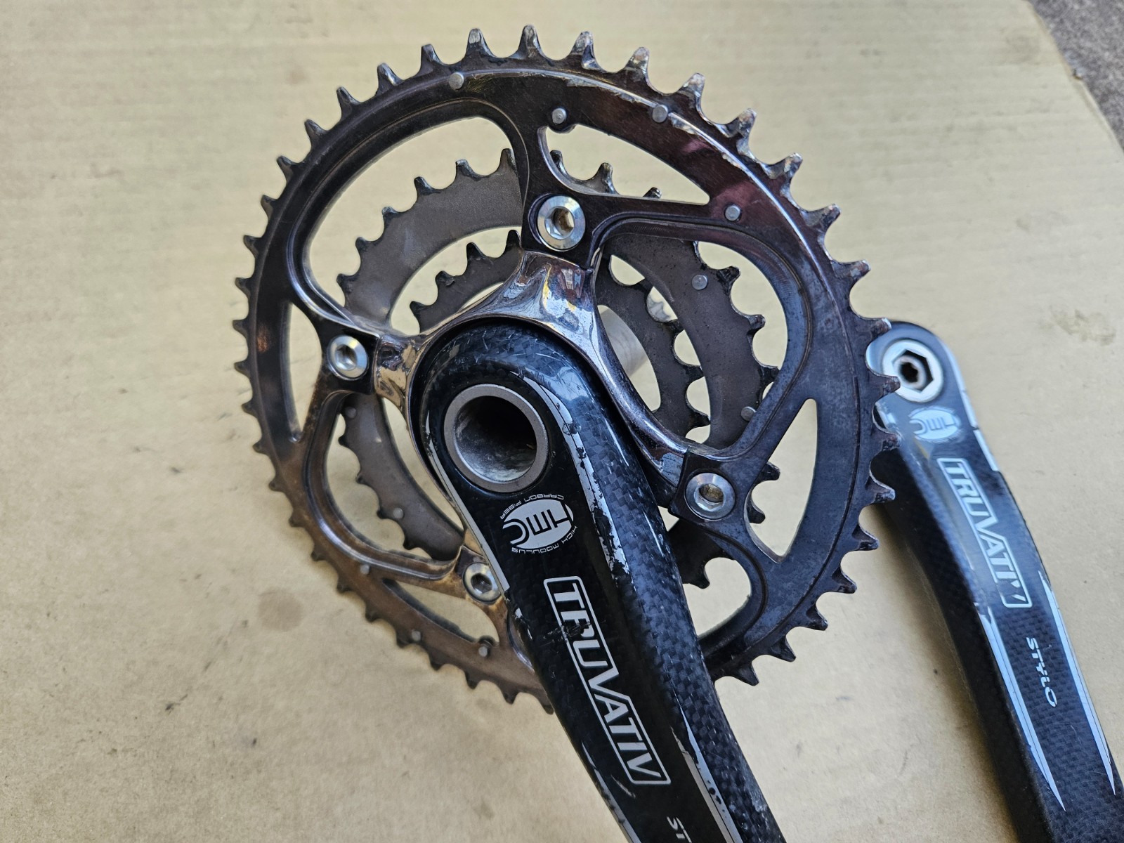 Truvativ Stylo Carbon Fiber Triple Mountain Bike Crankset 175mm 44/32/22 GXP