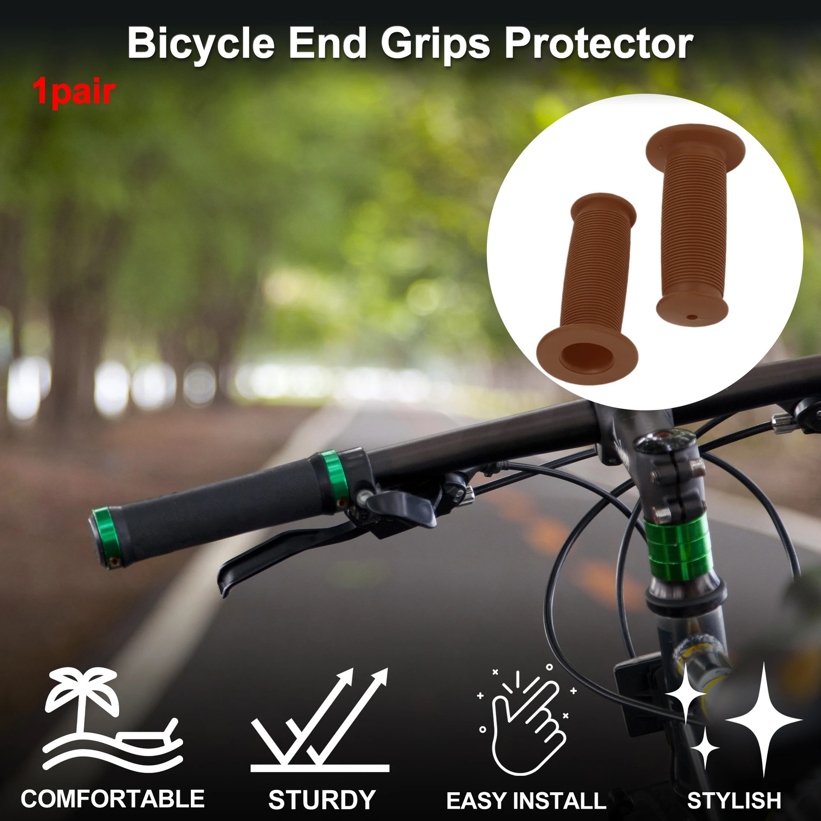 X Autohaux Bike Handlebar Grips Covers 85mm Long Lightweight | ycle End Grips