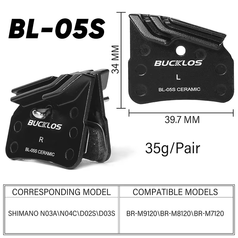 Ceramic Brake Pads for SHIMANO MTB Hydraulic Disc Brake Pad for N03A N04C D02S D