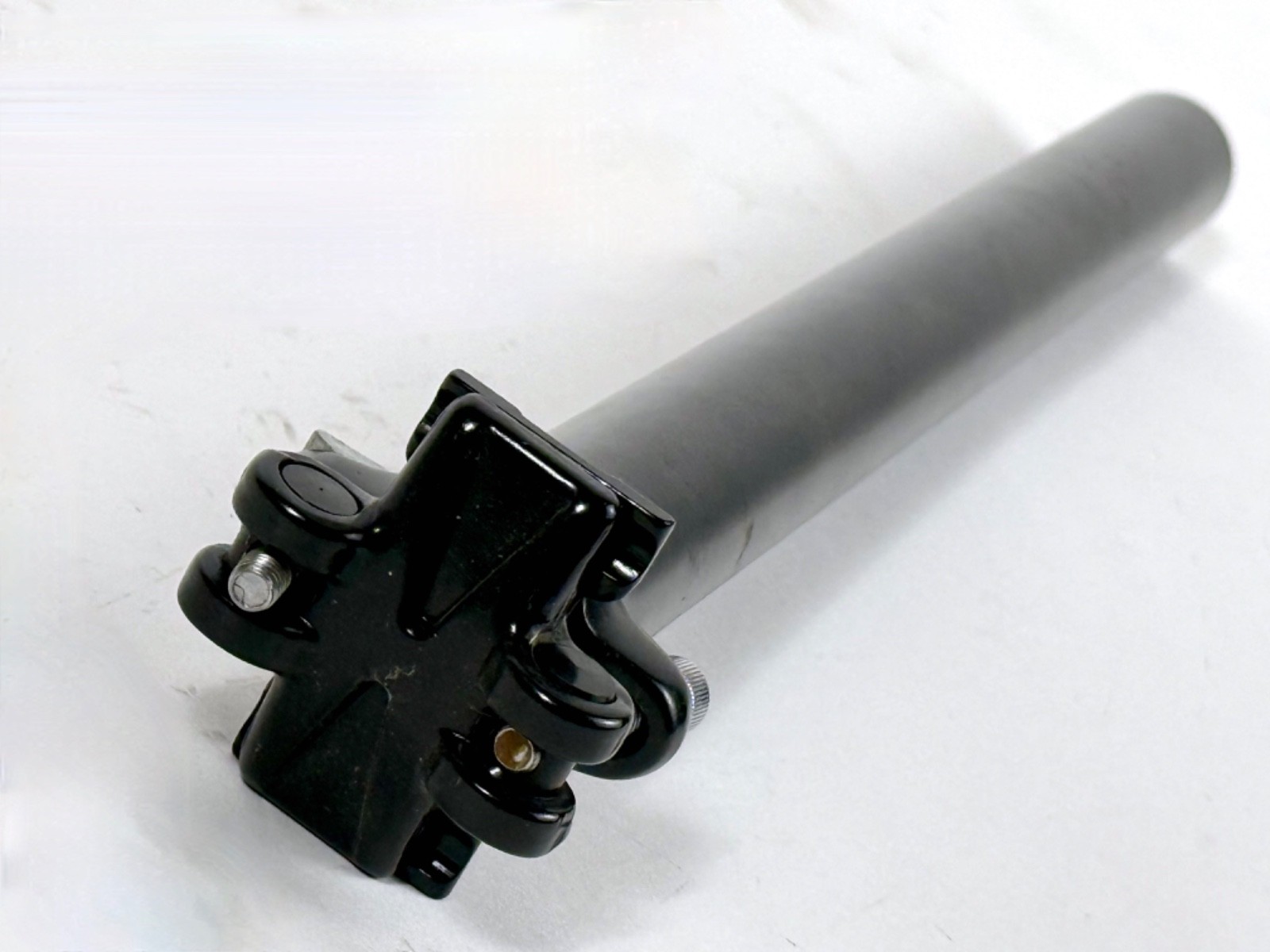 Kalloy Seatpost 28.6mm 400mm Zero Setback Black 2-Bolt Mountain Bike MTB Bicycle