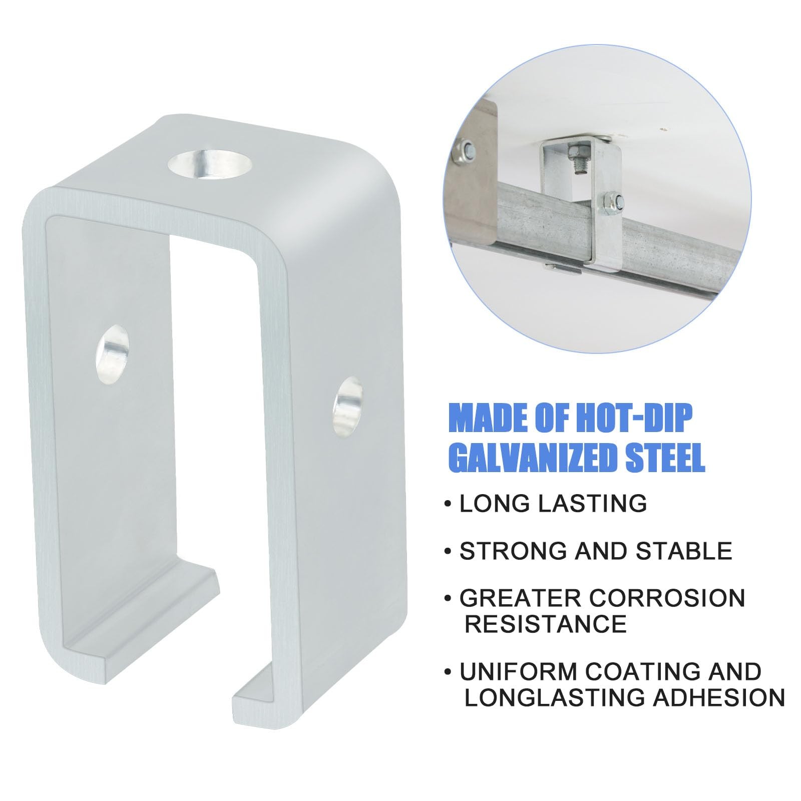 Channel Trolley Track Hanger Bracket for UNISTRUT 3.75 inches, P1834-EG x10
