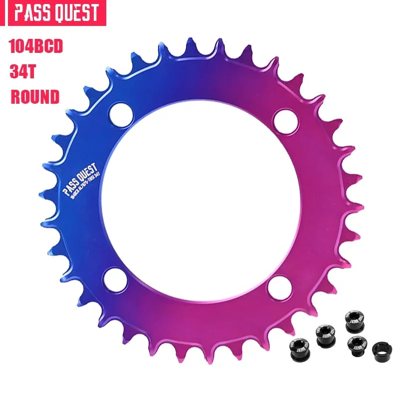 104BCD Mountain Bike Road Bike Narrow Wide Round Chainring 32-48T Chainwheel