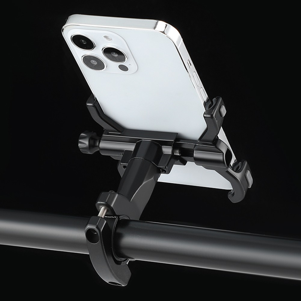 Motorcycle Phone Holder Sturdy Aluminum Alloy Adjustable Viewing Angle