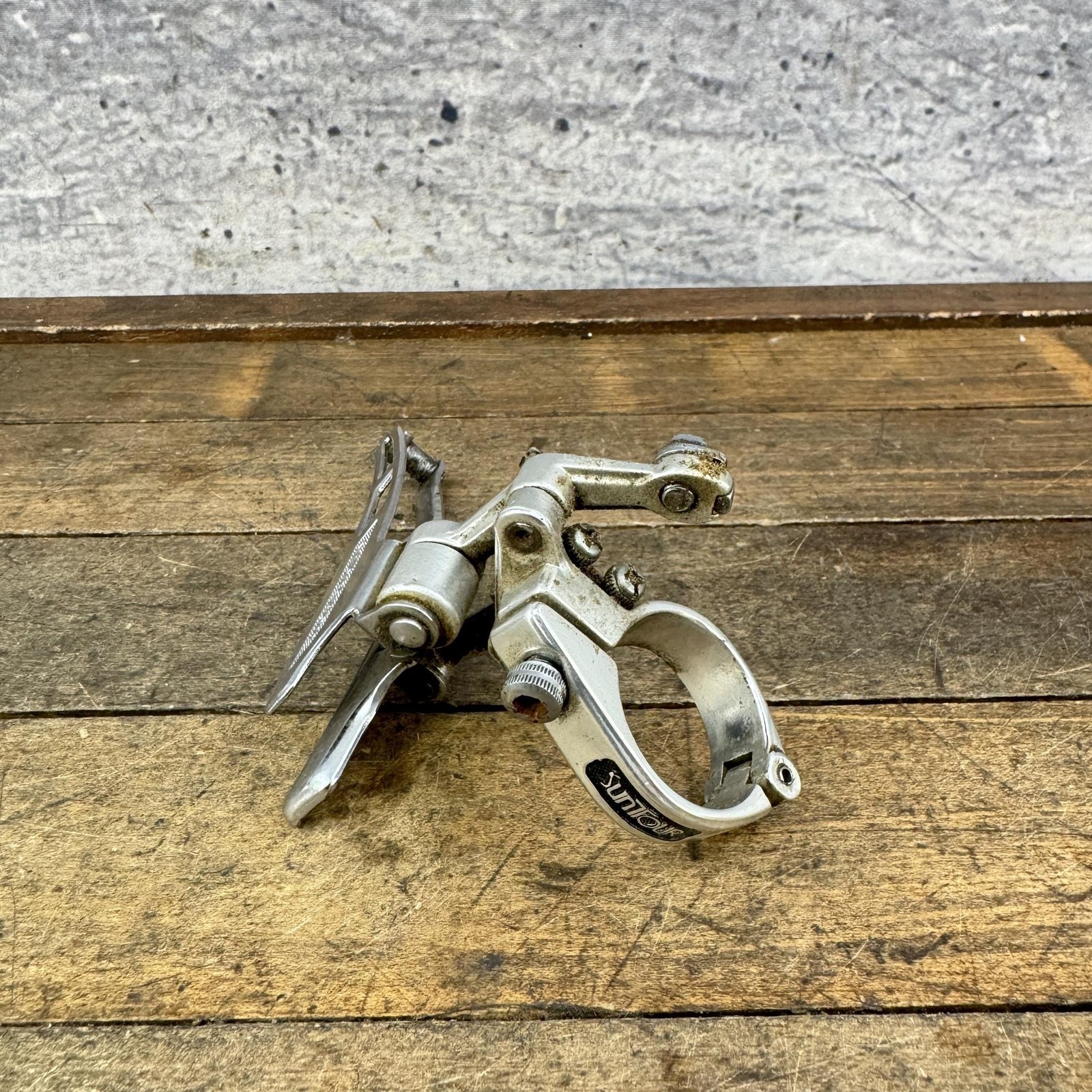 Vintage Suntour Cyclone Front Derailleur Clamp On Bottom Pull Road 1st Gen 70s
