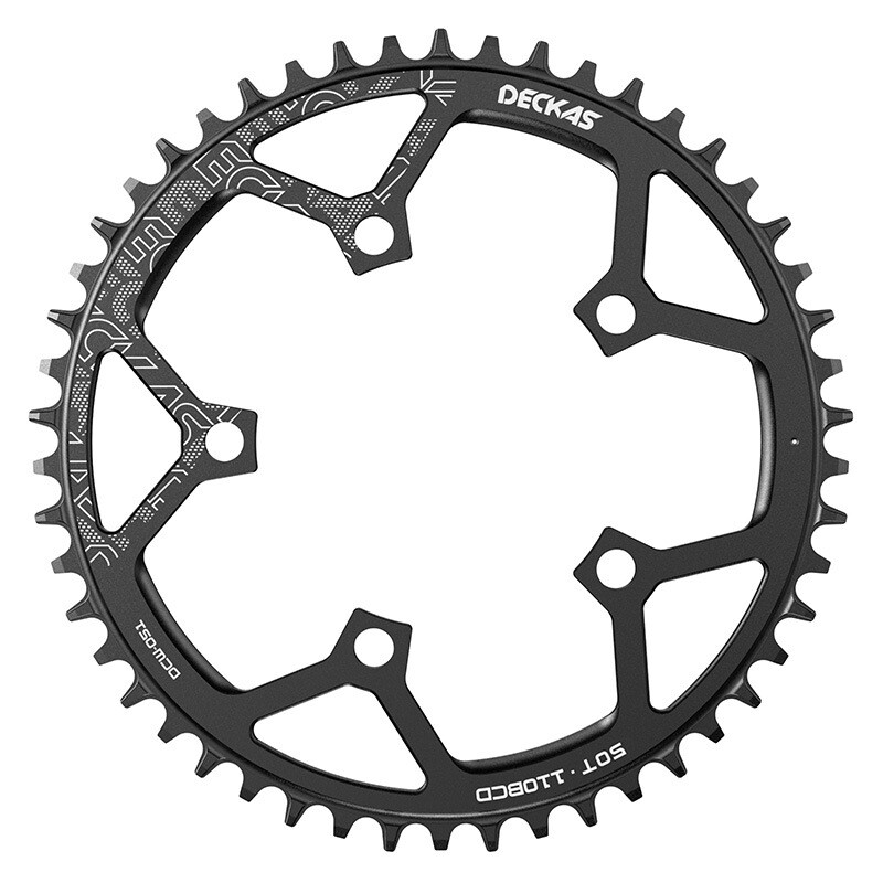 Bicycle Chainring 110BCD 5 Arm Round Single Wide Narrow Chain Wheel 36-54T Black