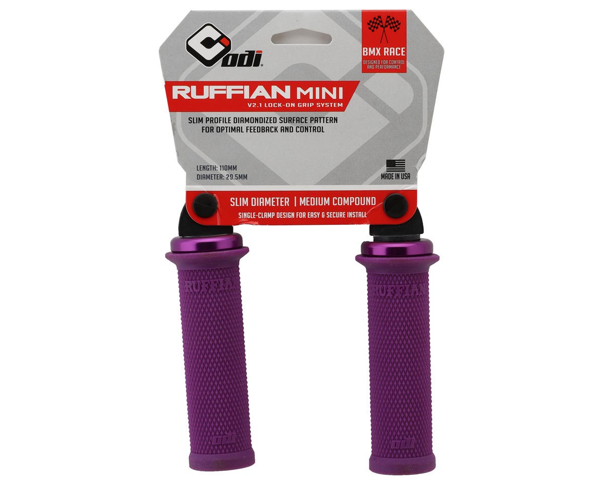 ODI Ruffian Mini V2.1 Lock-On Grips (Purple) (110mm) [F33RMPR-PR]