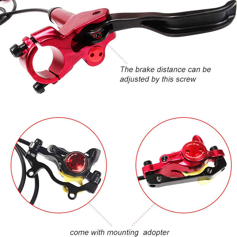 MTB Bicycle Front Rear Hydraulic Disc Brake 4/2 Piston Oil Pressure Caliper Sets