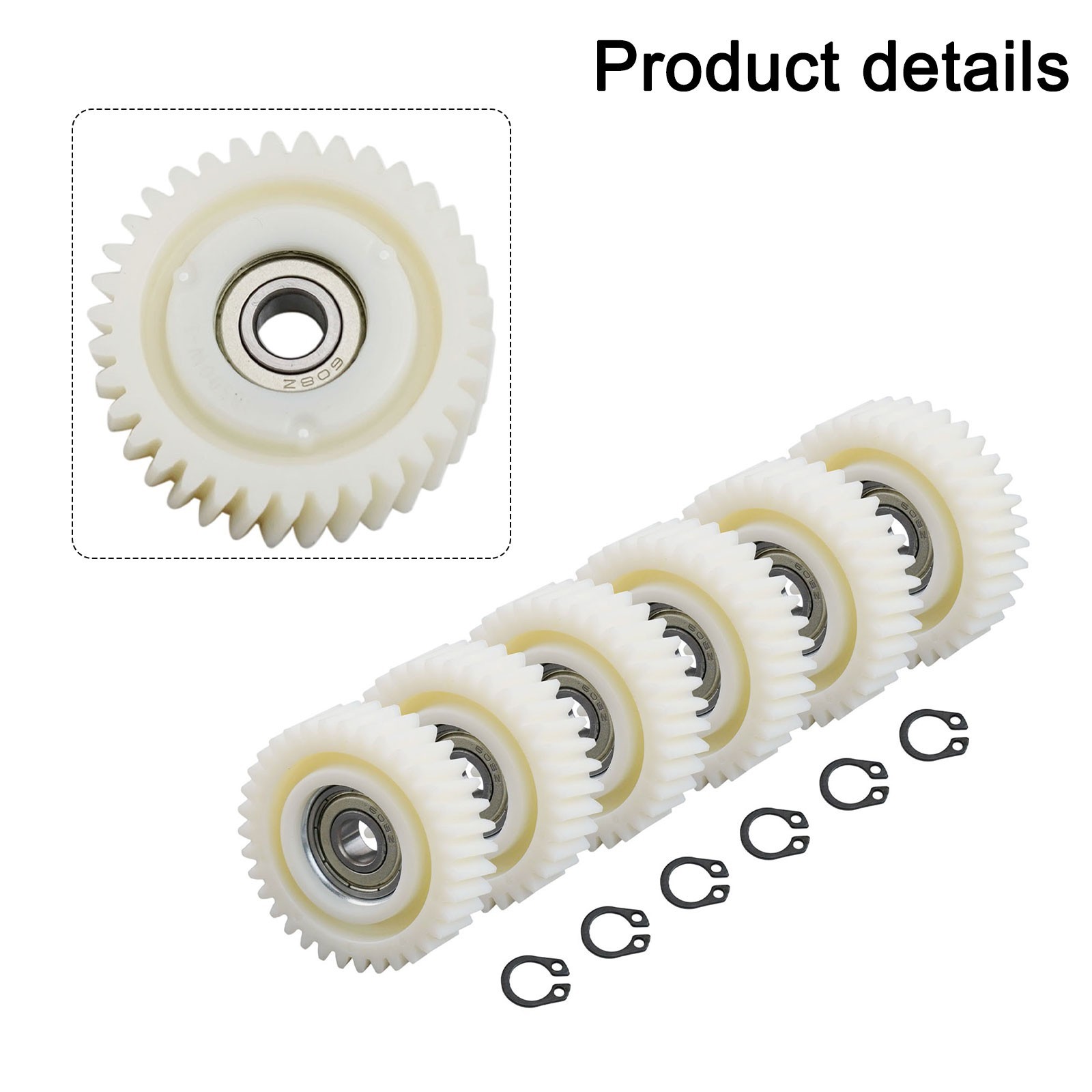 Planetary Gear Kit for EBike Hub Motor Six Piece Nylon Set with Bearings