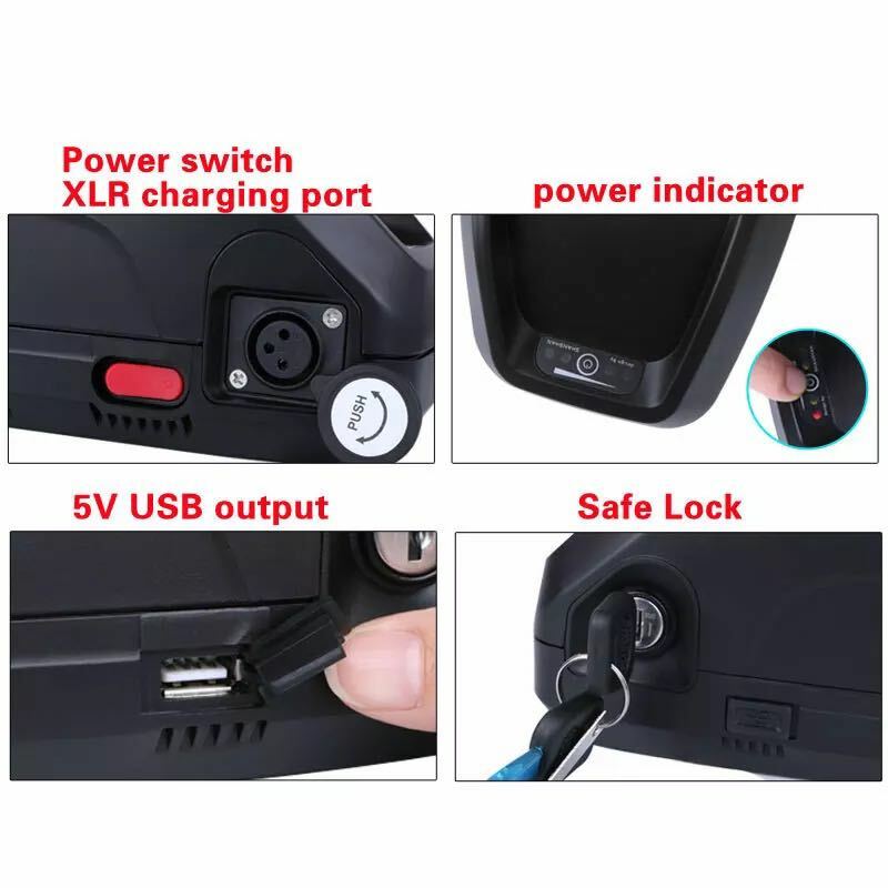 52V Li-ion Battery Hailong3 G80 Case Box Electric Bike Ebike Kit USB No Cells