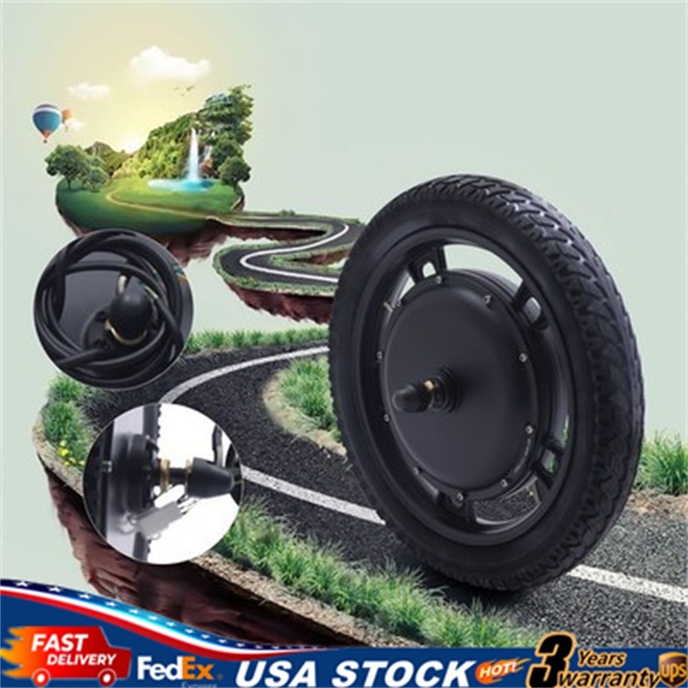 16 Inch Front Wheel Electric Bicycle Hub Motor Conversion Set 48V 1KW E-bike