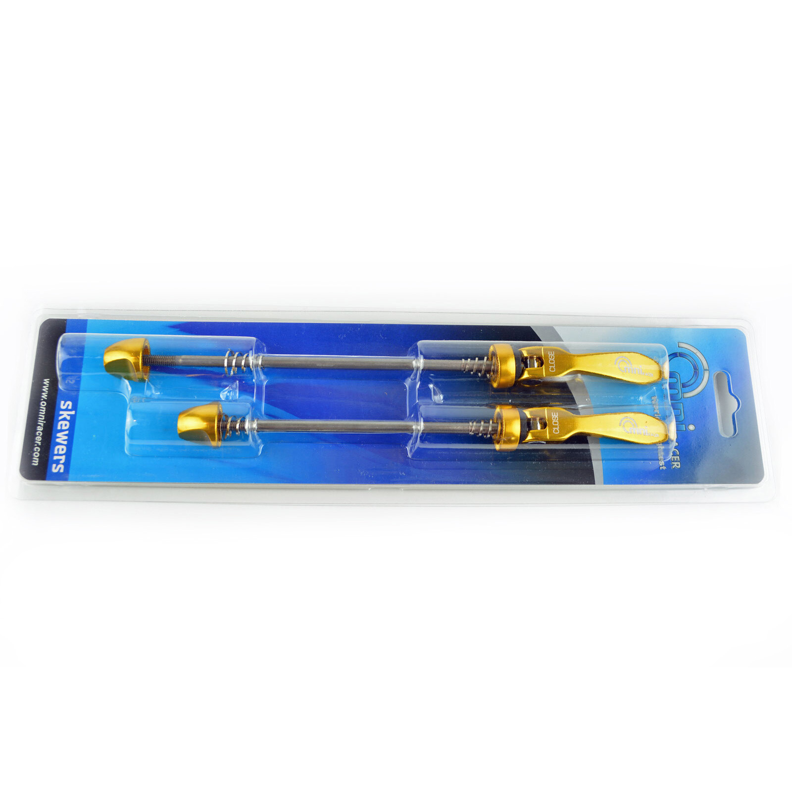 OMNI Racer Quick Release Road Mountain Bicycle Wheel Skewers Stainless: GOLD