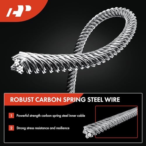 Intermediate Side Parking Brake Cable Assembly Compatible with Dodge Models: