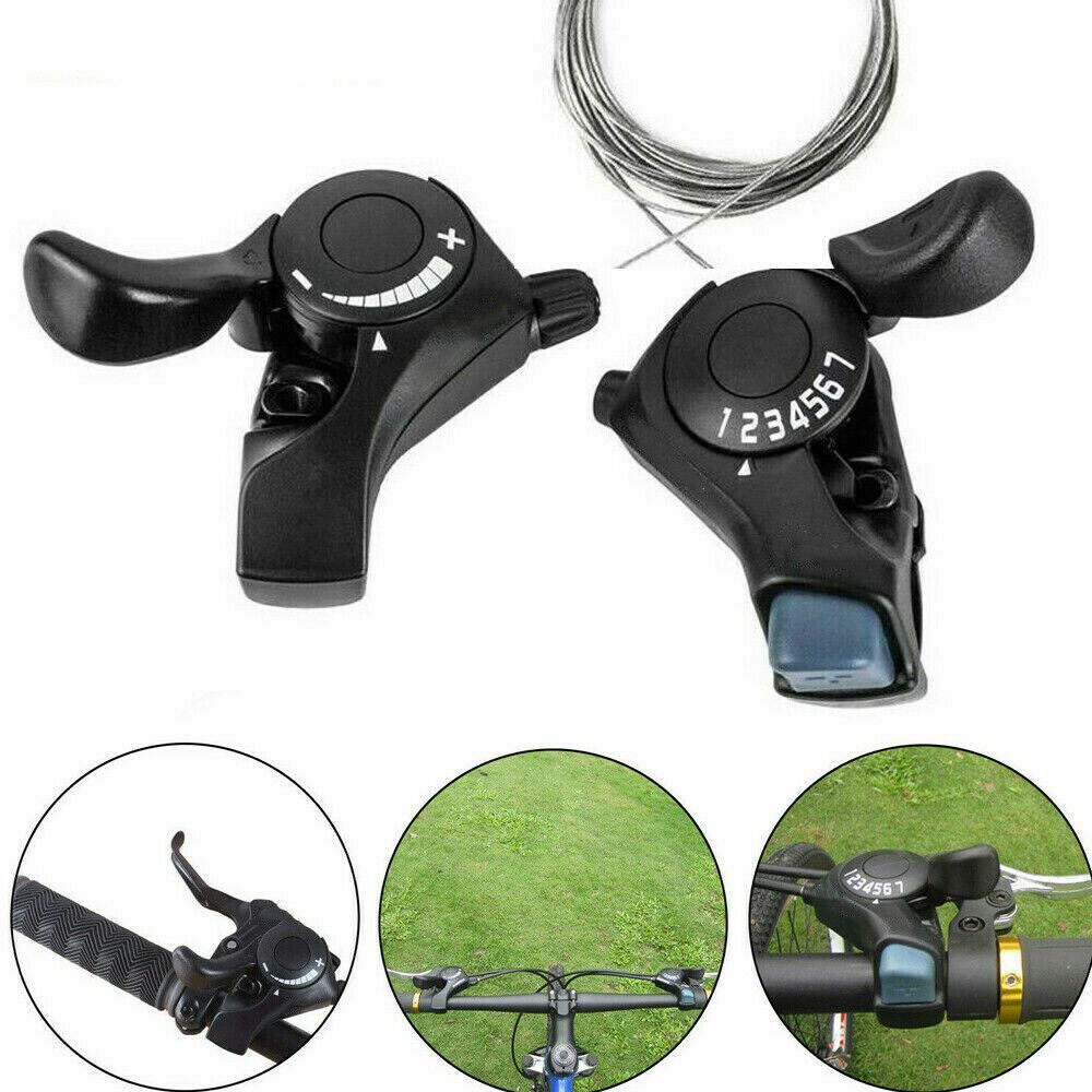1Pair 3×7 21 Speed MTB Mountain Road Bicycle Shifter Bike Thumb Gear Shift Set