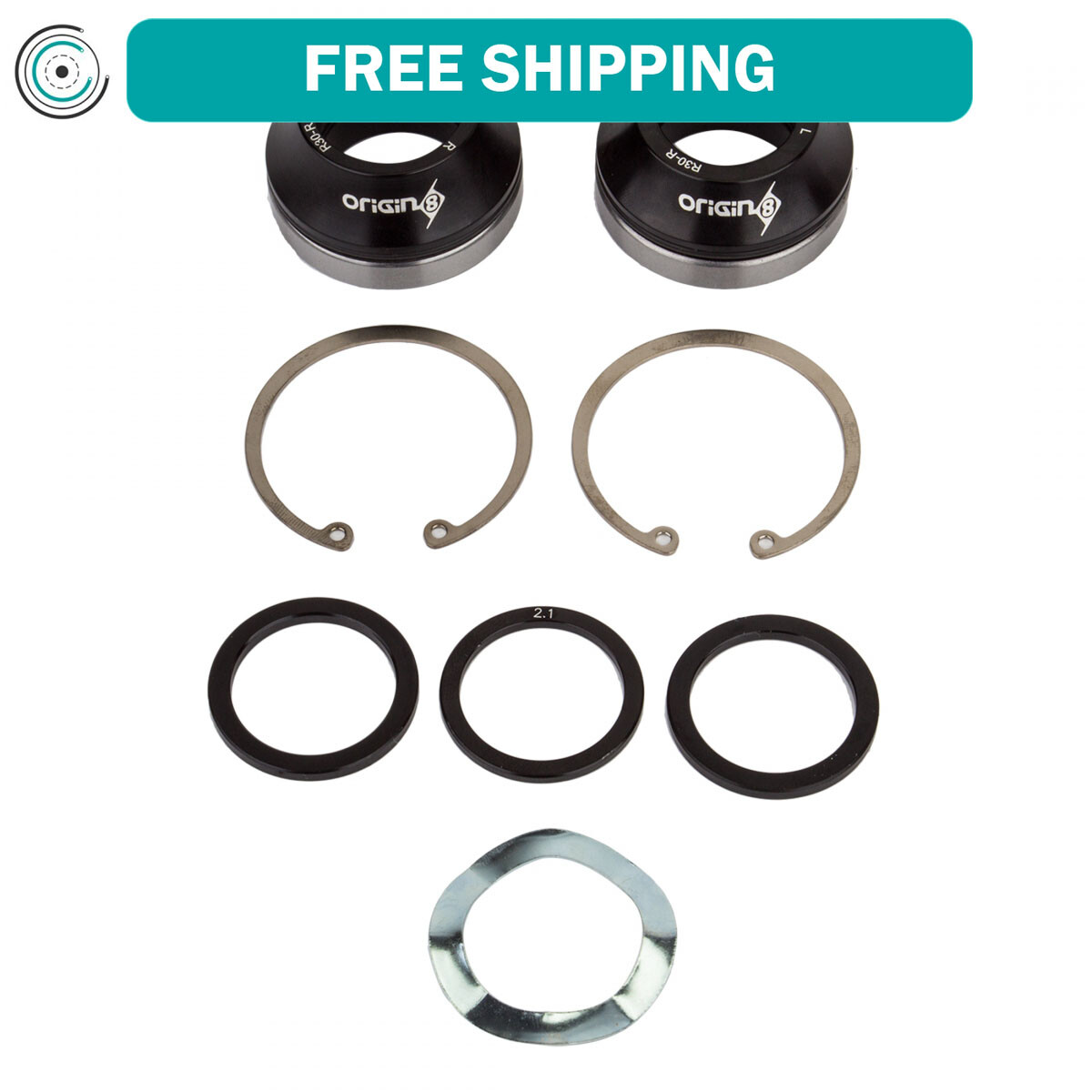 Origin8 Ceramic Bearings BB30 Bottom Bracket Adaptor | Sram GXP 22/24mm Cranks