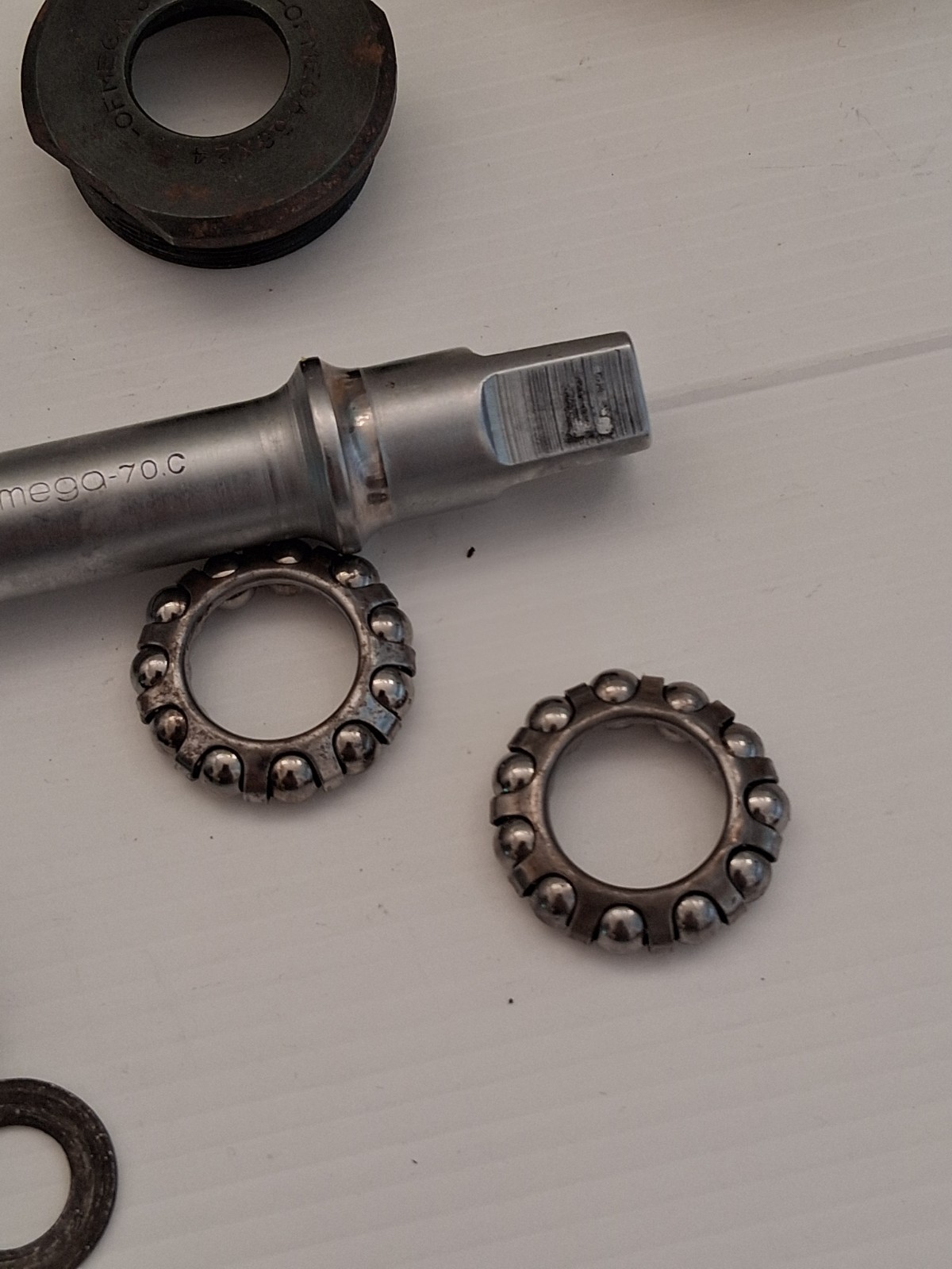 Ofmega Bottom Bracket Complete Italian Threaded Very Good Condition Campagnolo