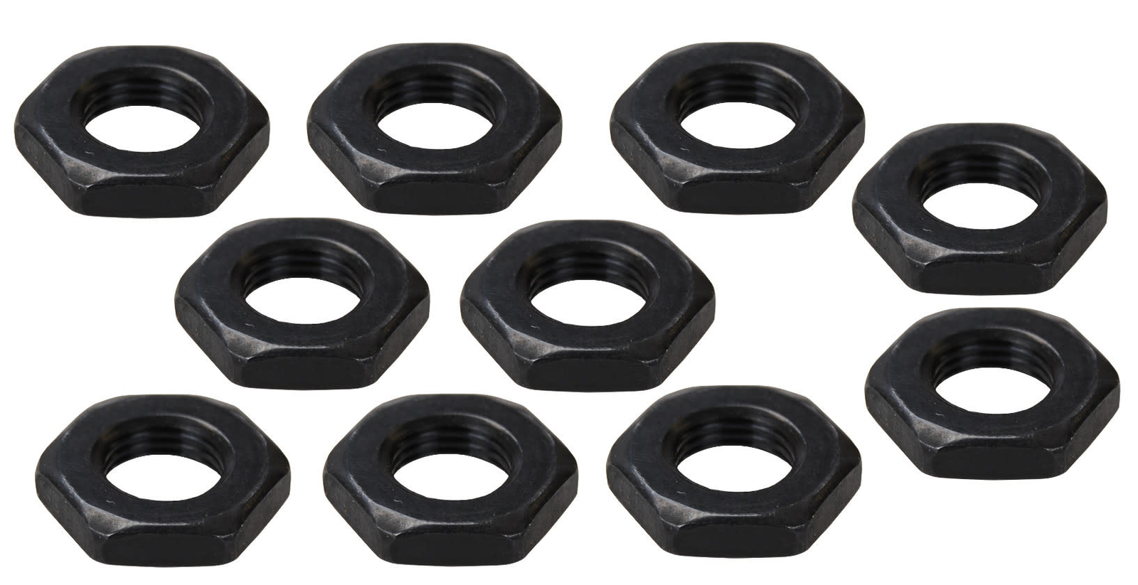 Bicycle BMX hub axle jam spacer lock nut locknut – 3/8″ X 26T (BAG OF 10) BLACK