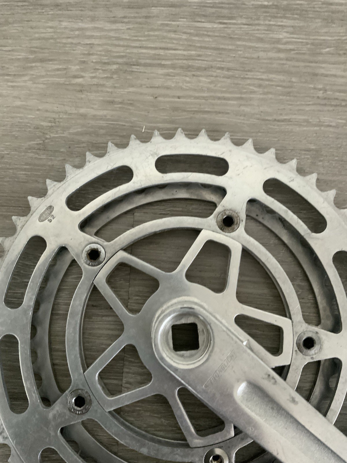 STRONGLIGHT CRANK SPIDER ONLY DOUBLE 40-52 TOOTH 170 MM FRENCH PEDAL THREADS