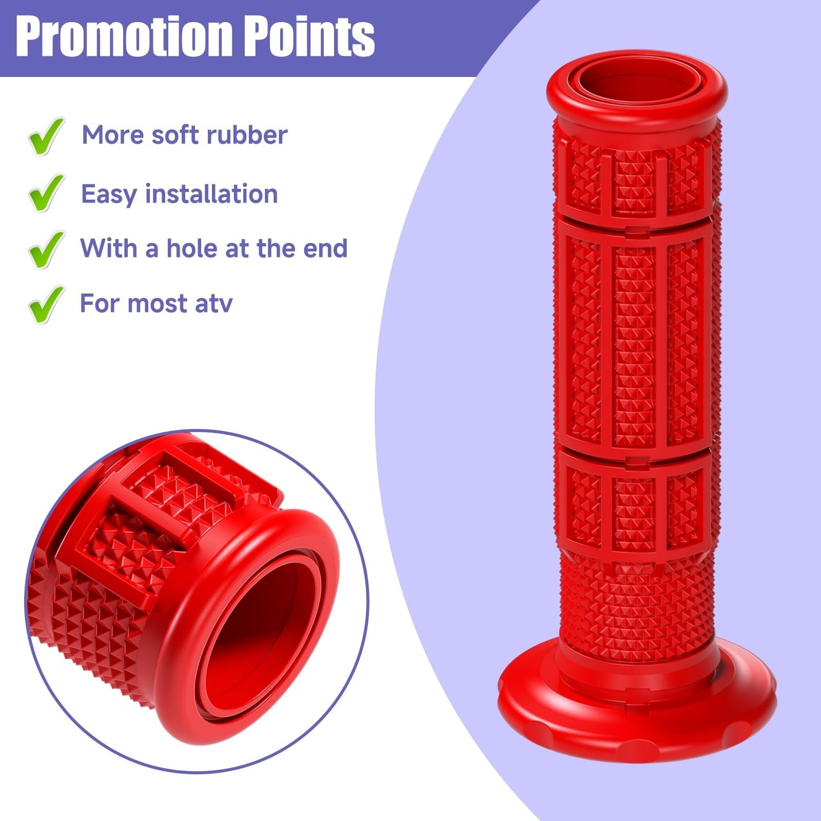CILOYU 7/8 Handlebar Grips Rubber for ATV Replacement