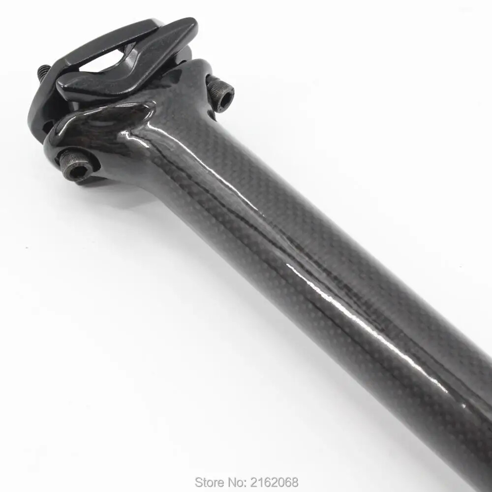 MTB Road Bike Carbon Fibre Seatpost 5mm Offset 25.4/27.2/30.8/31.6/33.9/34.9mm