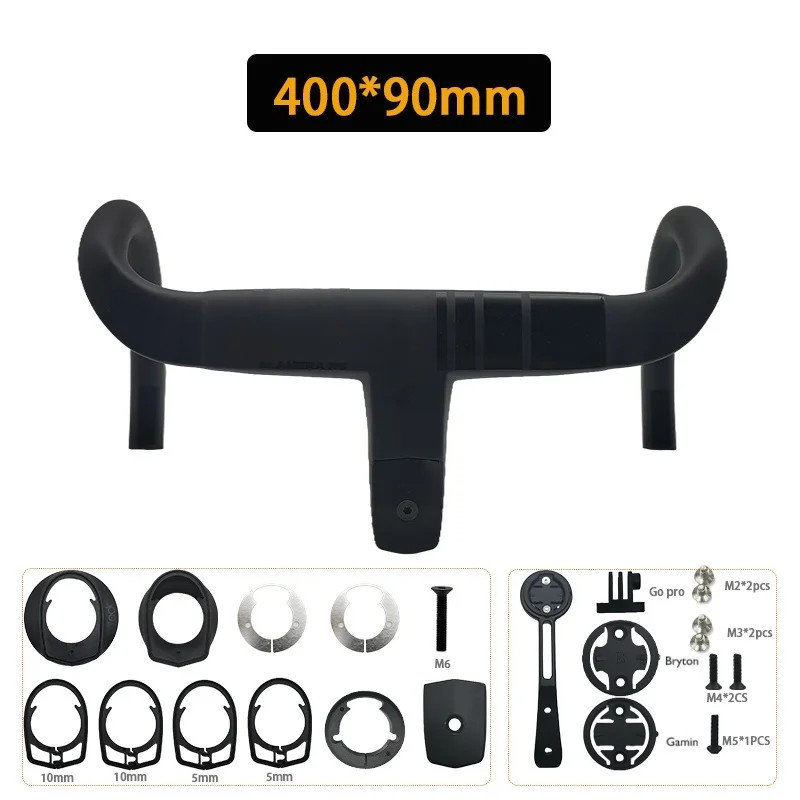 Carbon Road Bike Integrated Drop Bar 28.6mm Internal Cable Routing with Spacers