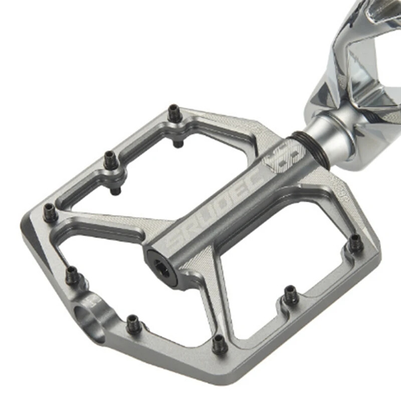 Wide CNC Aluminum Chrome Steel Bicycle Pedals 3 Bearings, Bicycle Platform