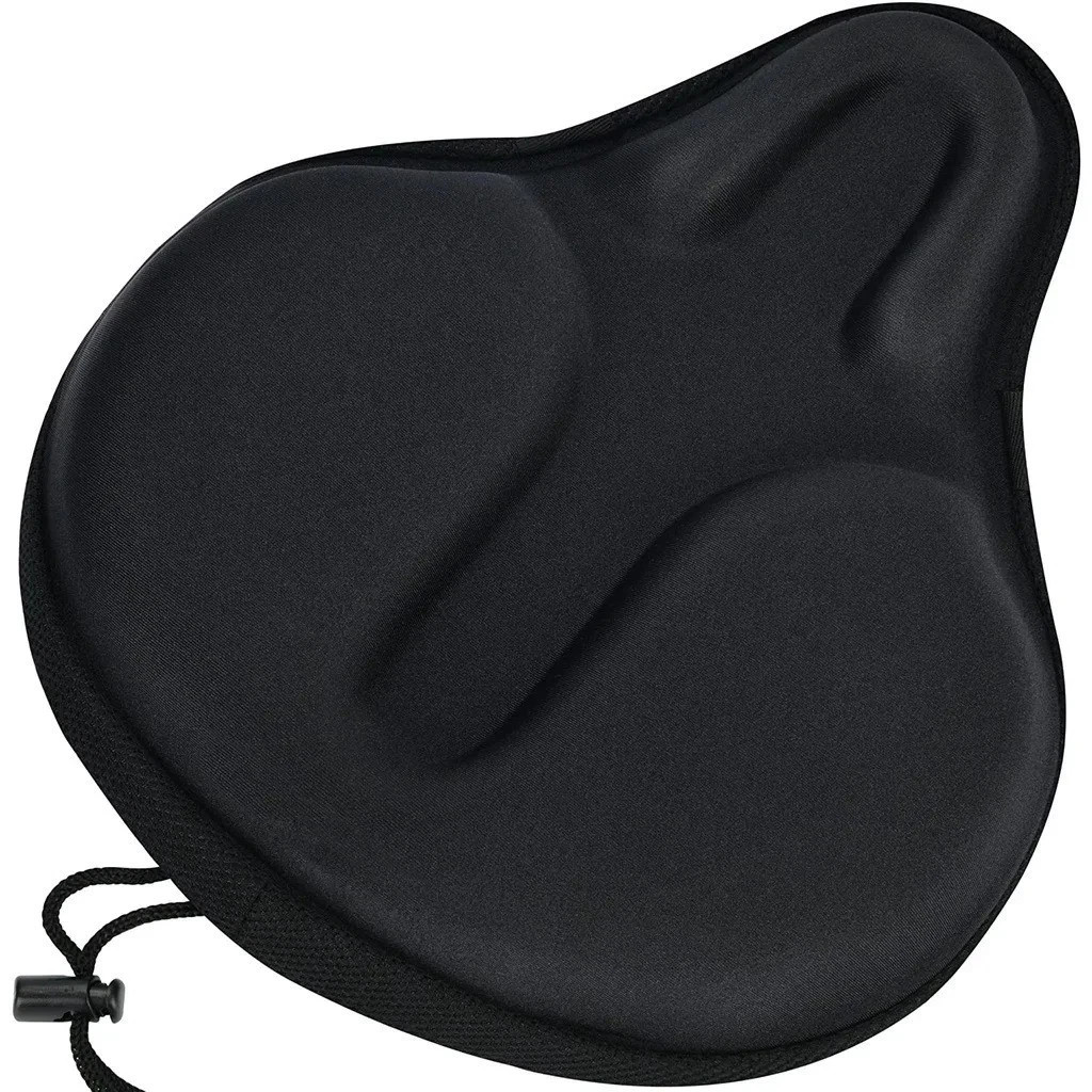 Comfort Bike Seat Cushion Soft Gel Extra Wide Big Bum Bicycle Saddle Pad Sporty