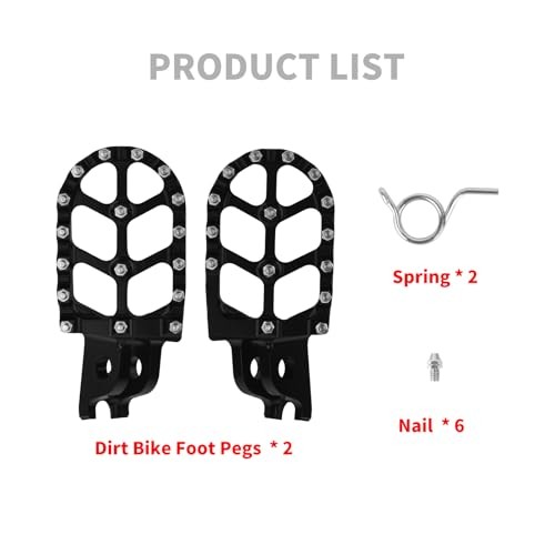Dirt Bike Foot Pegs CNC Motorcycle Footpegs Rest Pedal Fit for CR125 Black