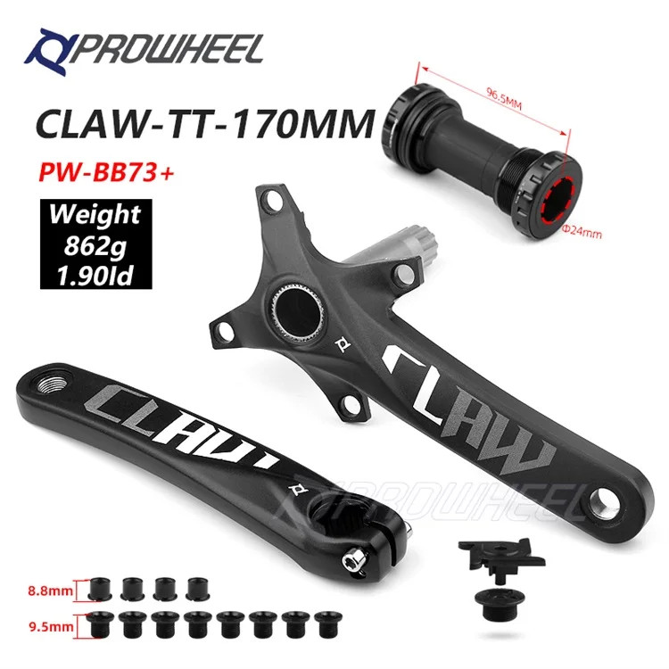 MTB Bicycle Crankset 104BCD 170/175Mm Aluminum Alloy Bike Crank with BB
