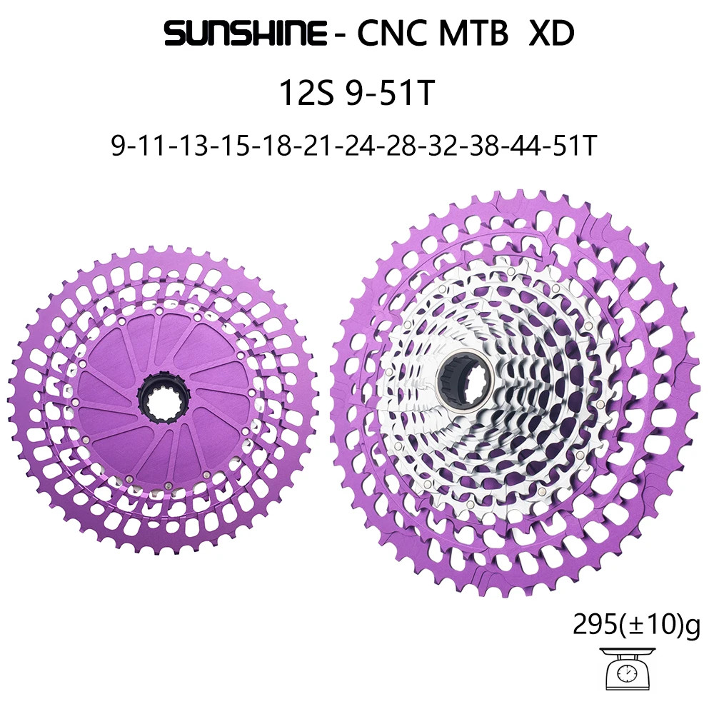 SUNSHINE 12 Speed MTB Bike Ultralight Cassette 9-51T Freewheel for XD freehub