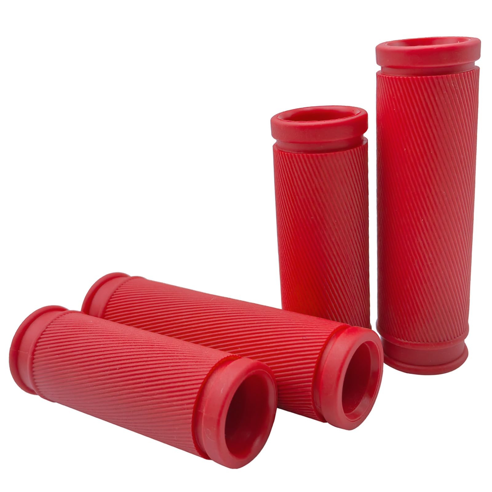 4Pcs Bicycle Handlebar Grips 85mm 105mm TPR Rubber Short Fit Twist Shift