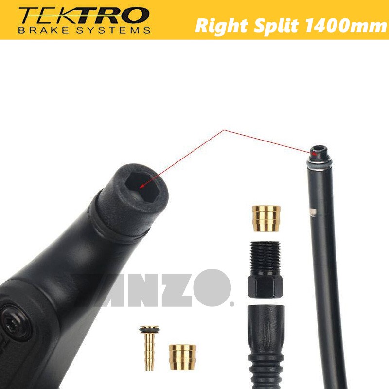 Tektro HD-M285 Hydraulic Disc Brake Right Rear 1400mm Split Set MTB-OE
