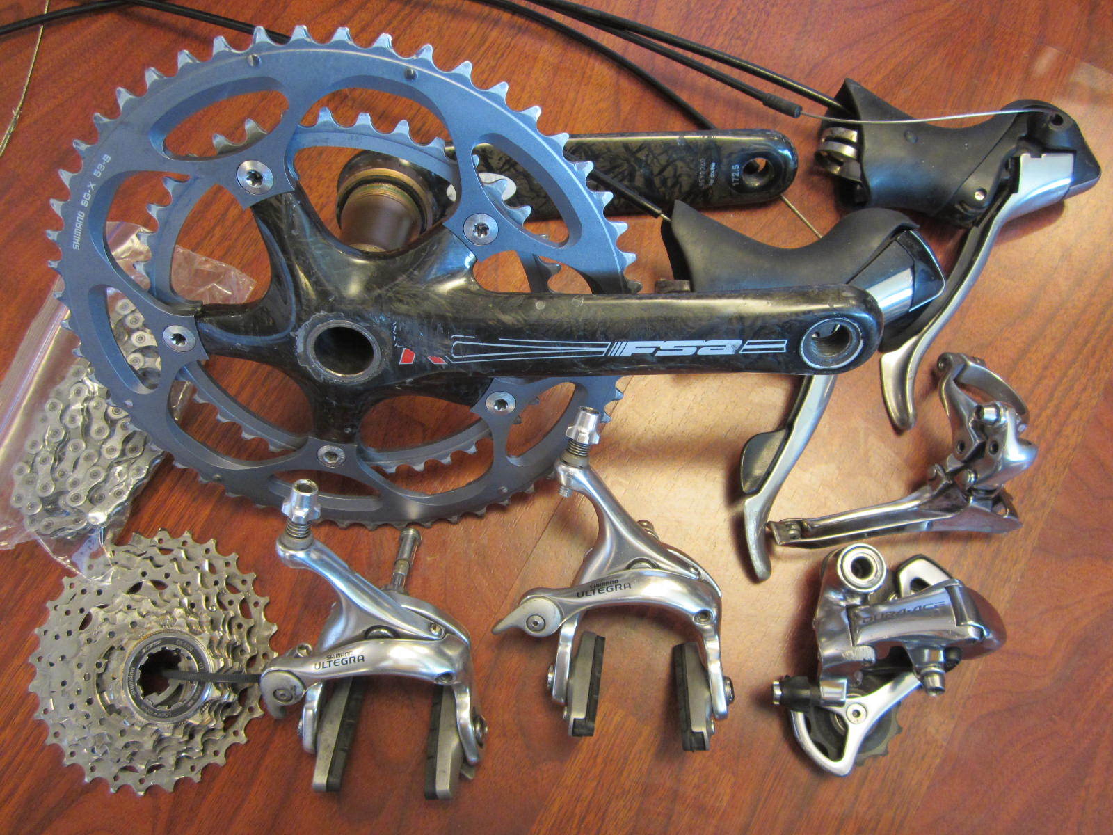 SHIMANO ULTEGRA 6600 GROUP GROUPPO COMPLETE BUILD KIT 10 SPEED FSA CARBON DOUBLE