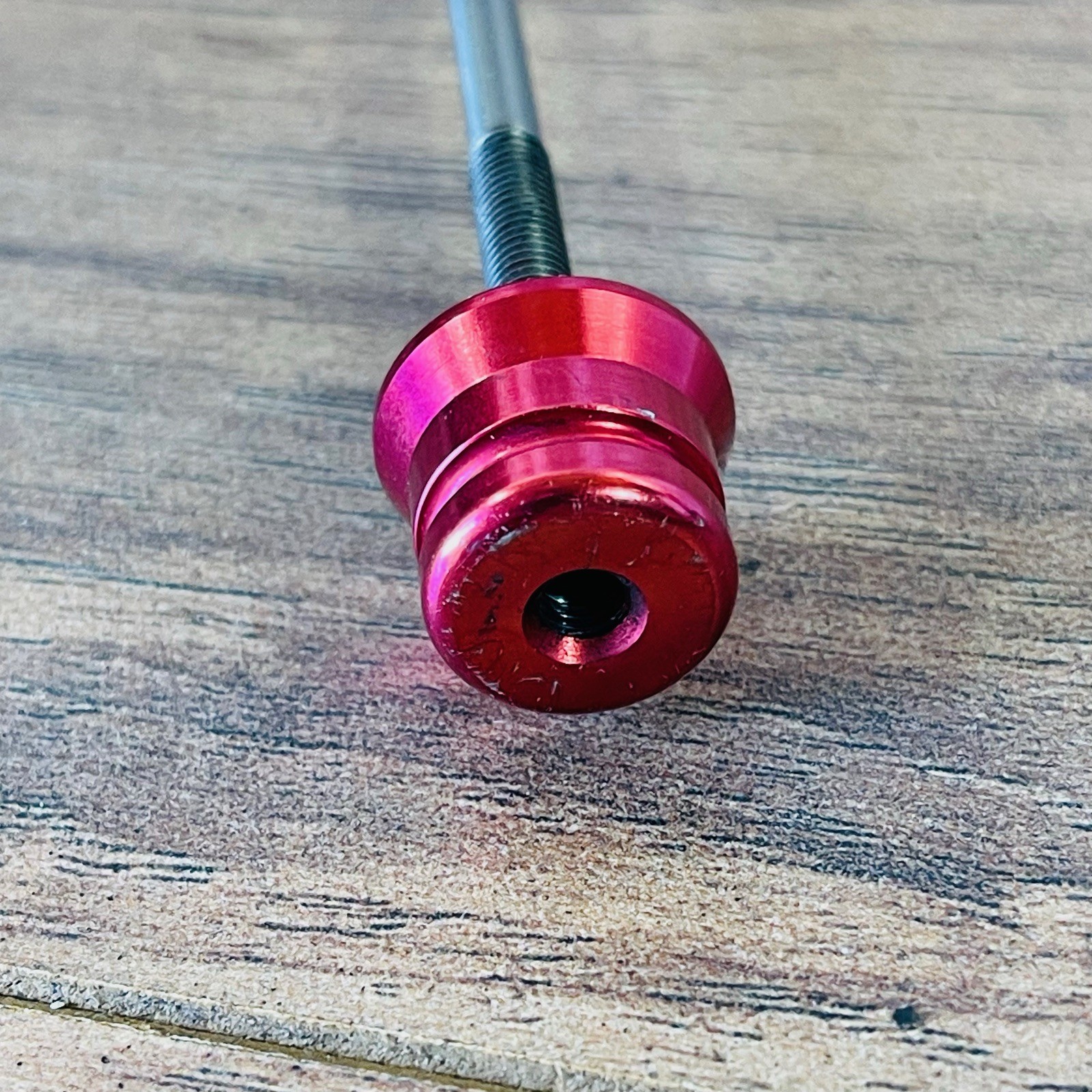  Ringle Ti-Stix Titanium Front Skewer 9mm Red Anodized Vintage 90s