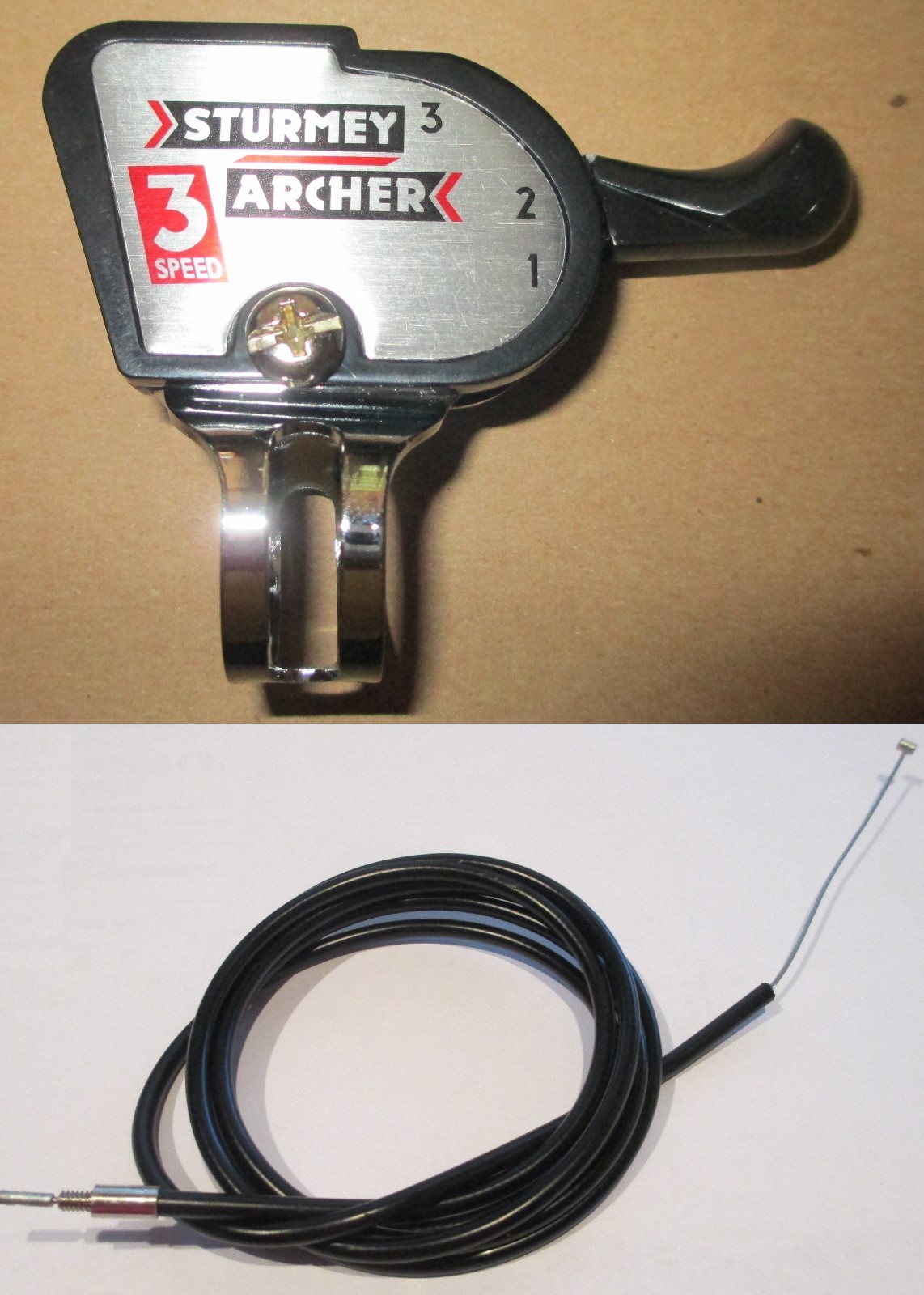 Sturmey Archer 3 Speed Classic Trigger Shifter or SA 3 Speed Cable (Options)