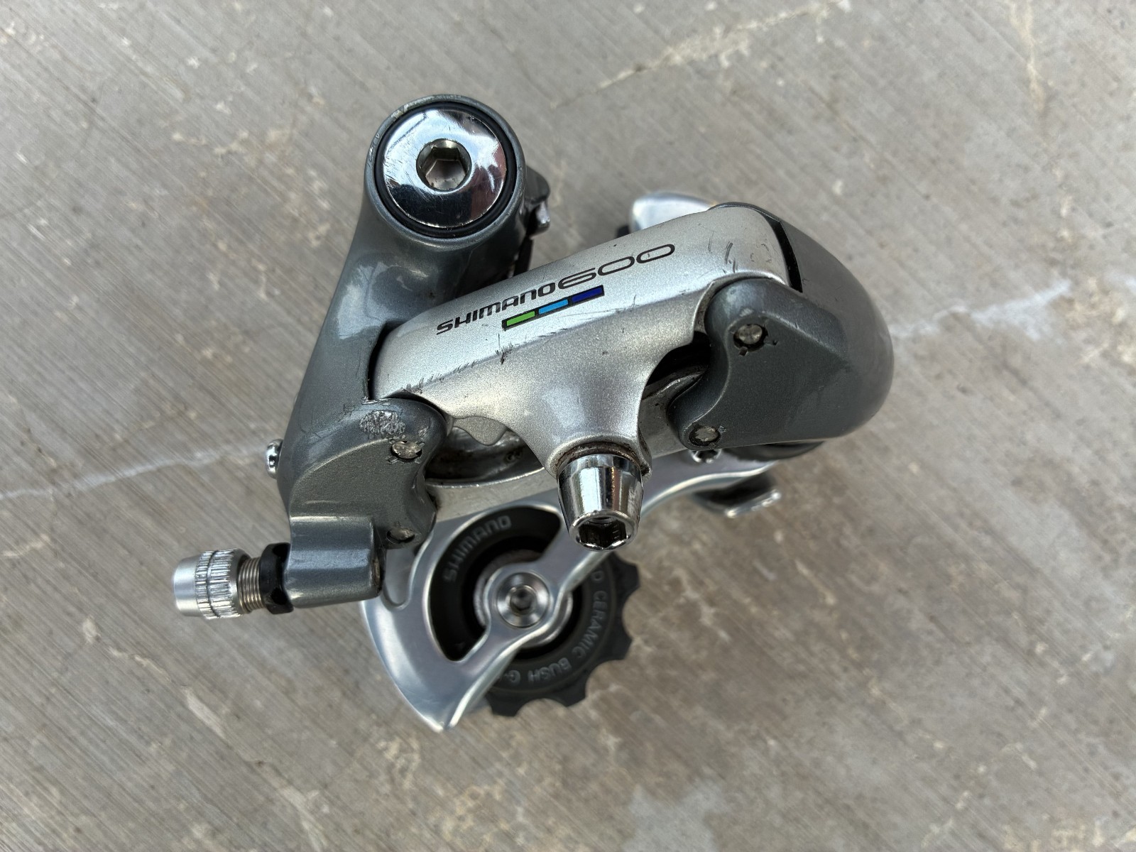 Shimano Japan 600 Ultegra Tricolor RD-6401 8-Speed Rear Derailleur | VGC