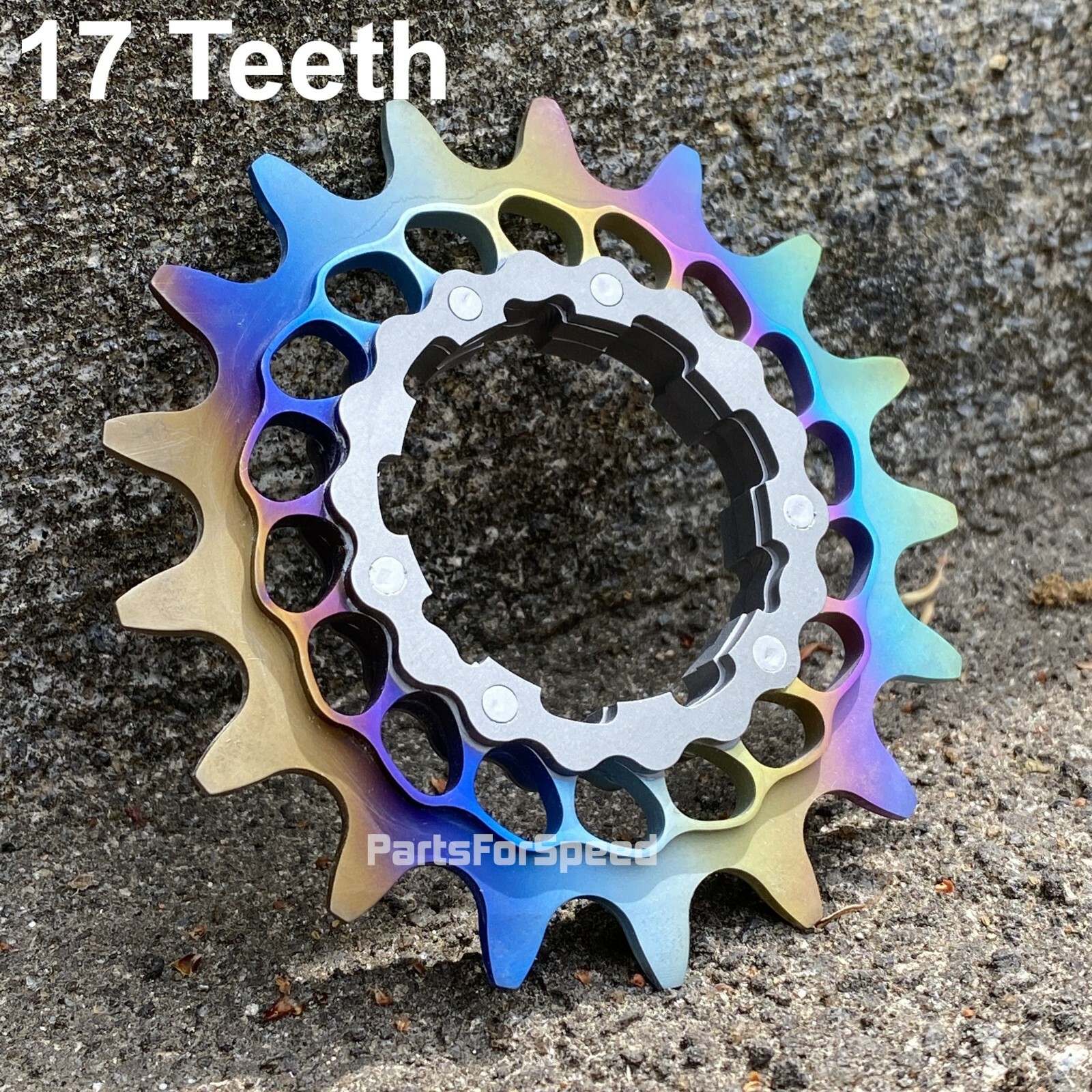 Boone Titanium Single Speed Double Step Cog Shimano HG Tooth Linear Rainbow USA