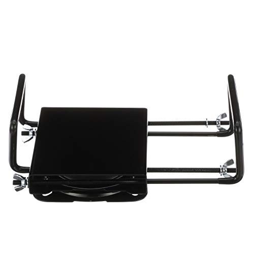 Clamp-On Swivel Seat Mount, Adjustable 7.5″ to 18″, Powder-Coated Steel, Black