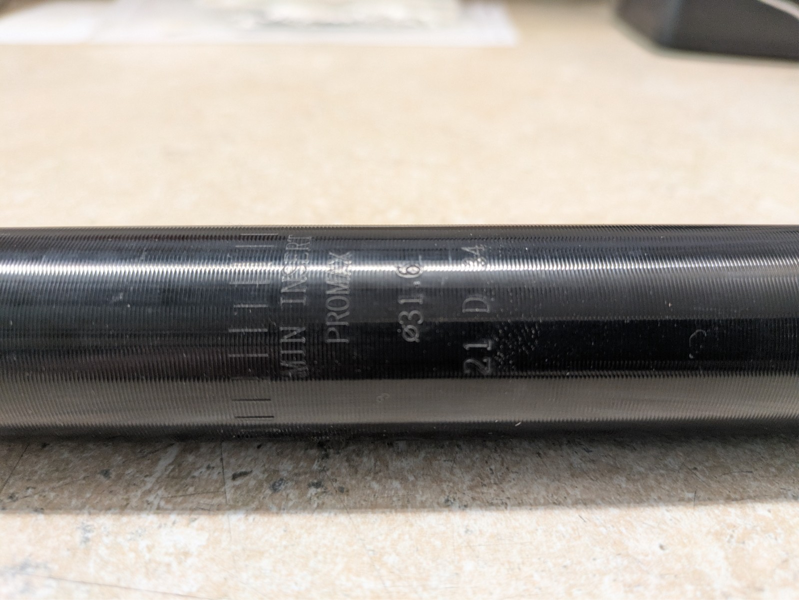 31.6mm Promax seatpost 340mm black 18mm setback